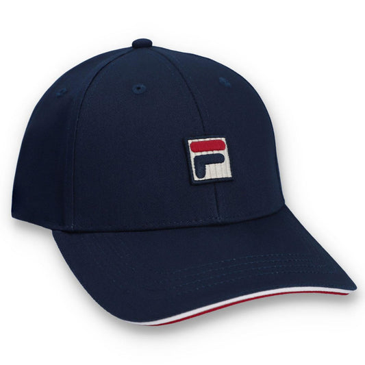 FILA Vintage Tantam Classic 6 Panel Baseball Cap Navy