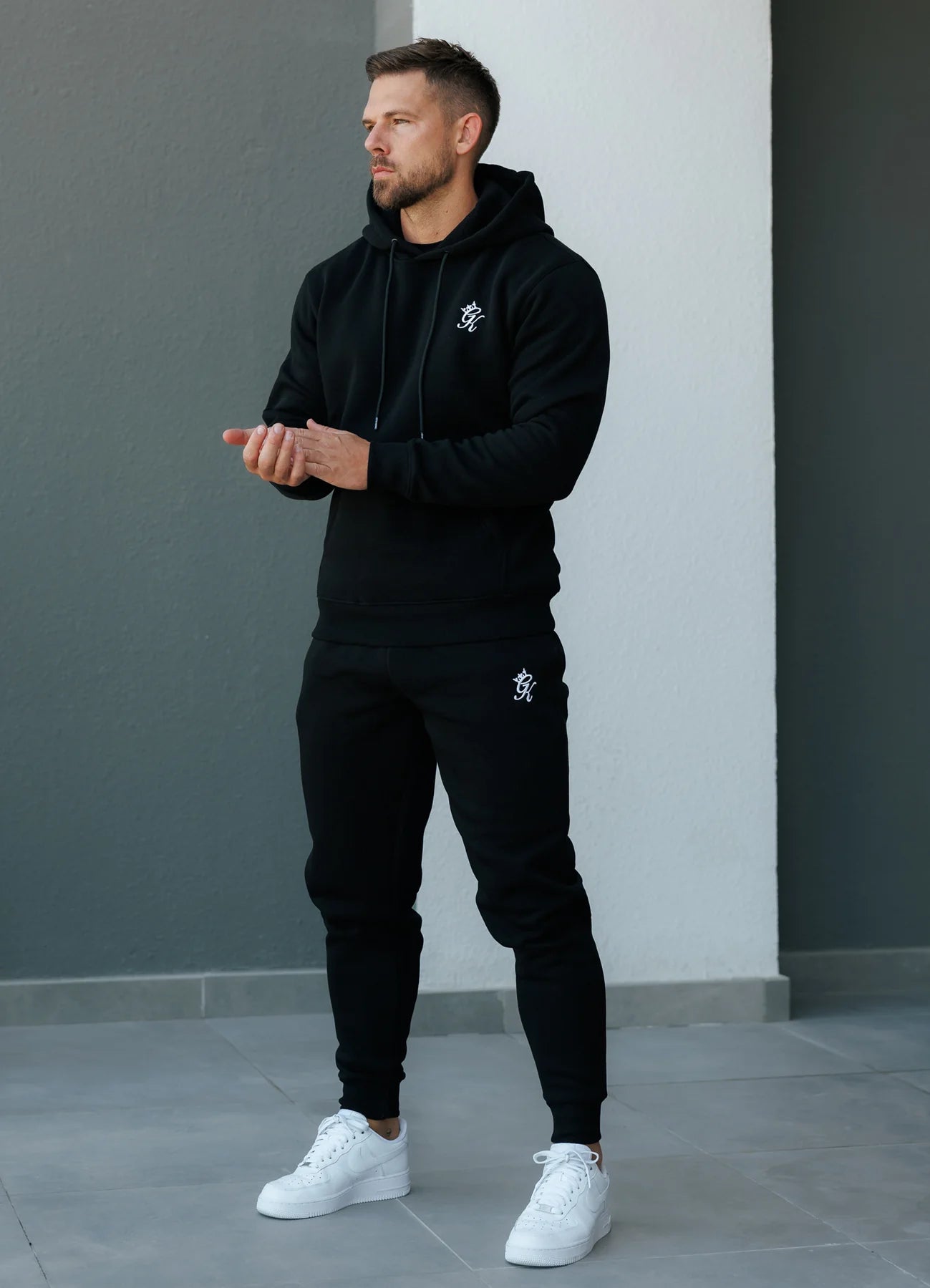 Gym King Linear Fundamental Hoodie Black