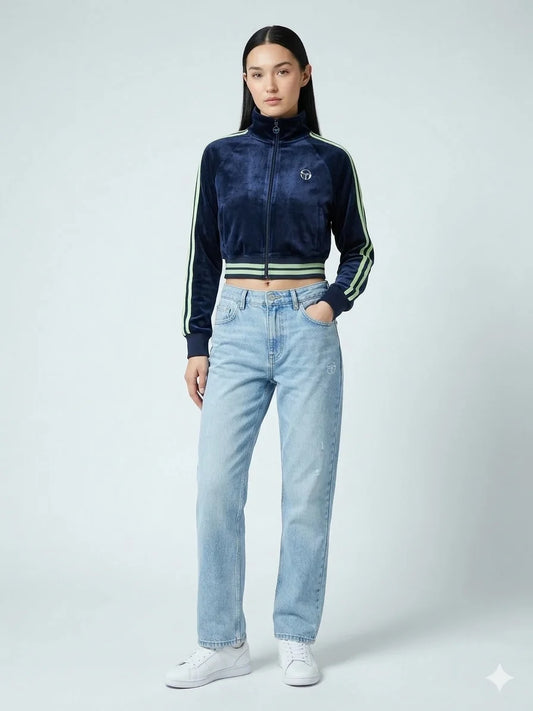 Sergio Tacchini Ladies Carmella Track Top Maritime Blue/Quiet Green