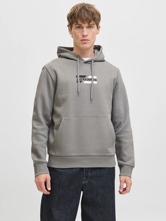 JACK & JONES JJECORP Graphic Hoodie Ultimate Grey