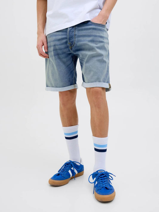 JACK & JONES JJIRICK Regular Fit Denim Shorts Blue Denim