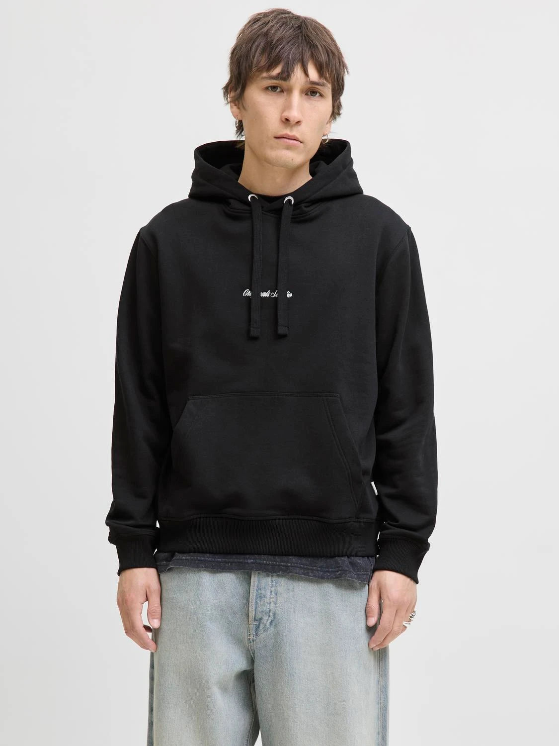 JACK & JONES JORNORREBRO Printed Hoodie Black