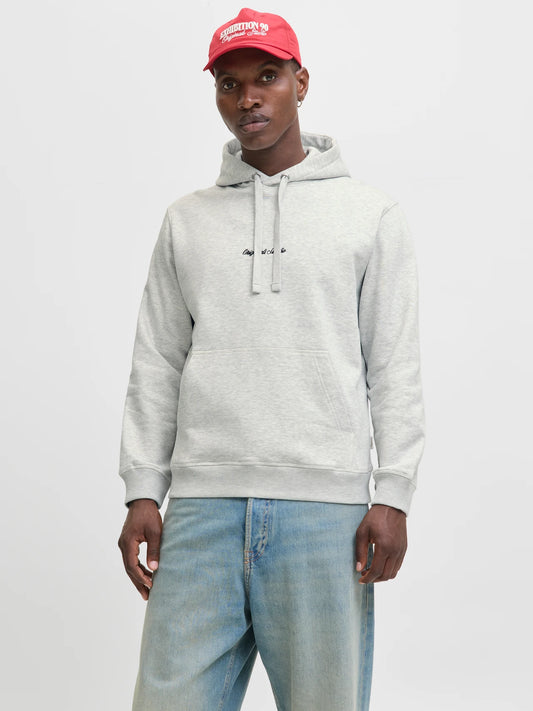 JACK & JONES JORNORREBRO EMB Sweat Hoodie White Melange
