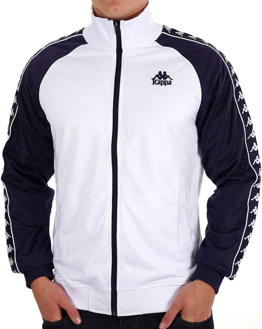 Kappa Track Top White/Blue Evening