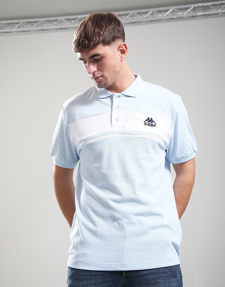 Kappa Urwen Polo Shirt Sky Blue/White