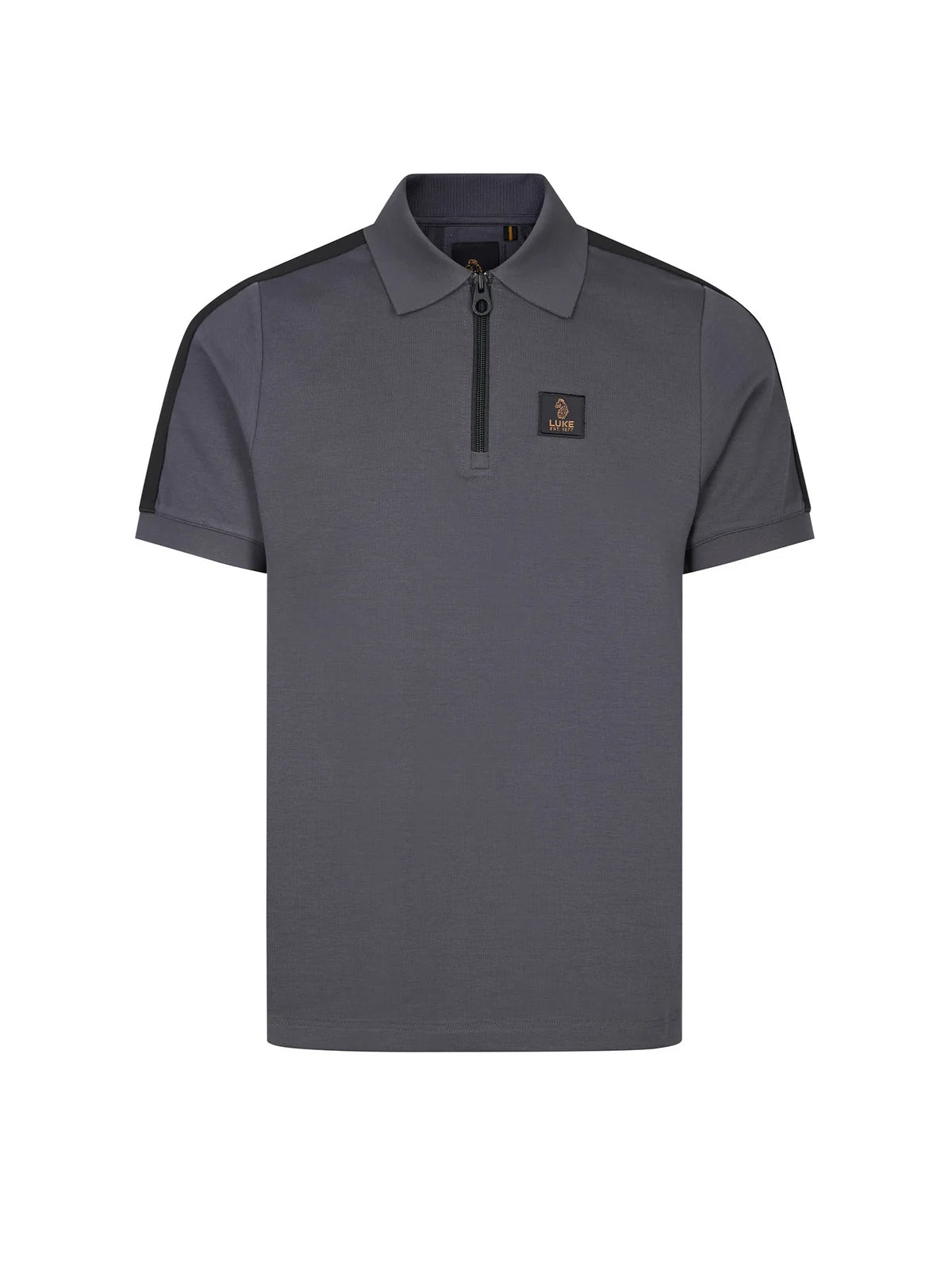Luke 1977 Caltech 1000 Zip Polo Shirt Charcoal