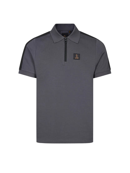 Luke 1977 Caltech 1000 Zip Polo Shirt Charcoal