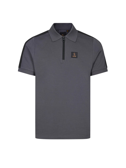 Luke 1977 Caltech 1000 Zip Polo Shirt Charcoal