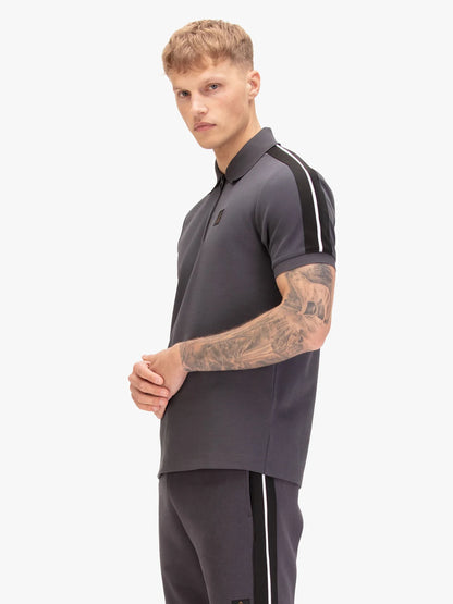 Luke 1977 Caltech 1000 Zip Polo Shirt Charcoal