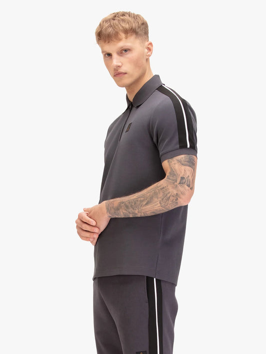 Luke 1977 Caltech 1000 Zip Polo Shirt Charcoal