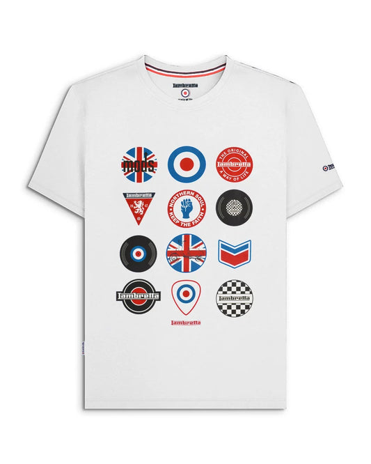 Lambretta Badges T-Shirt White