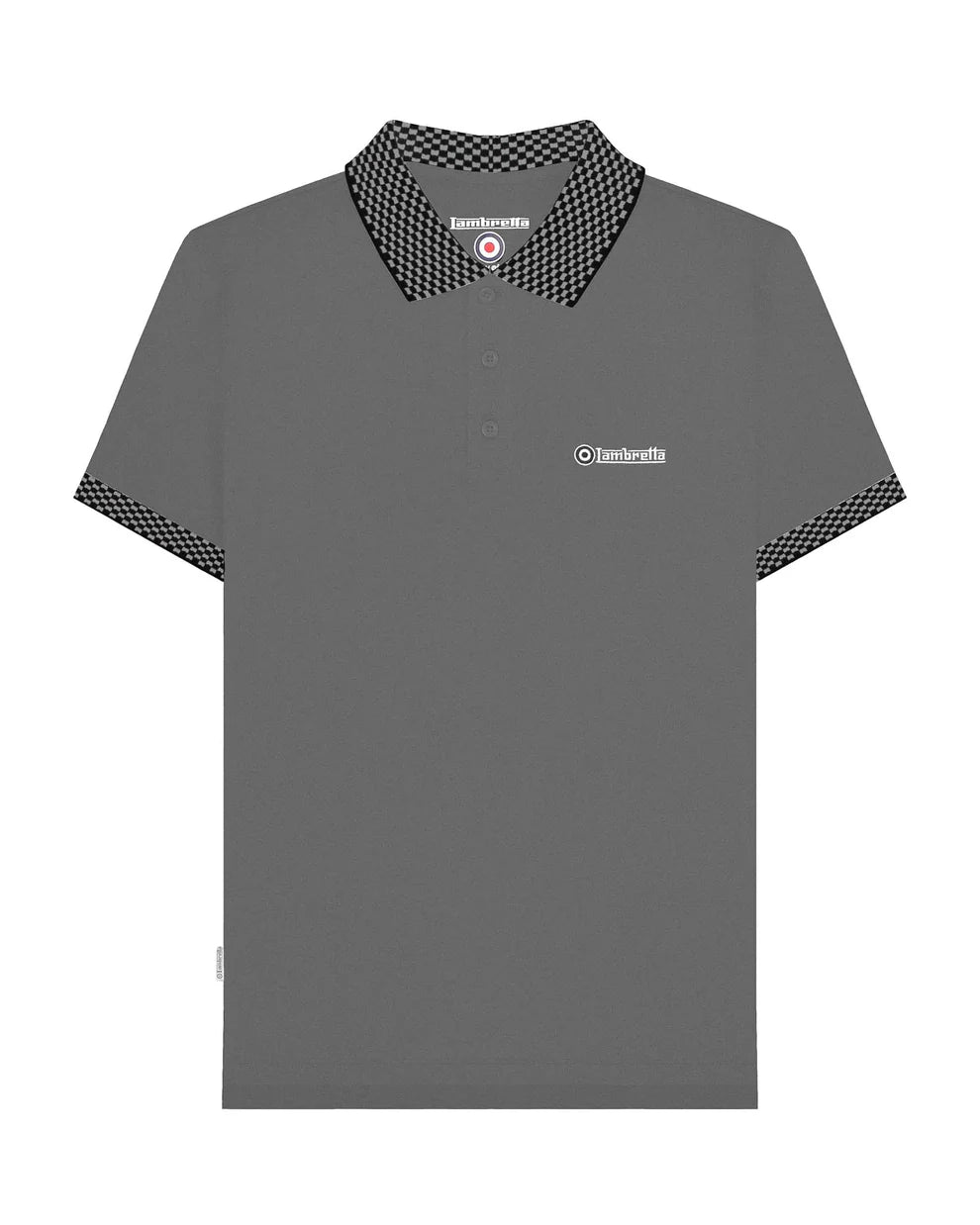 Lambretta Two Tone Polo Shirt Steel Grey
