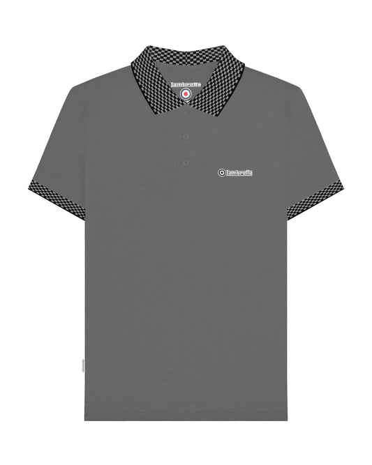 Lambretta Two Tone Polo Shirt Steel Grey