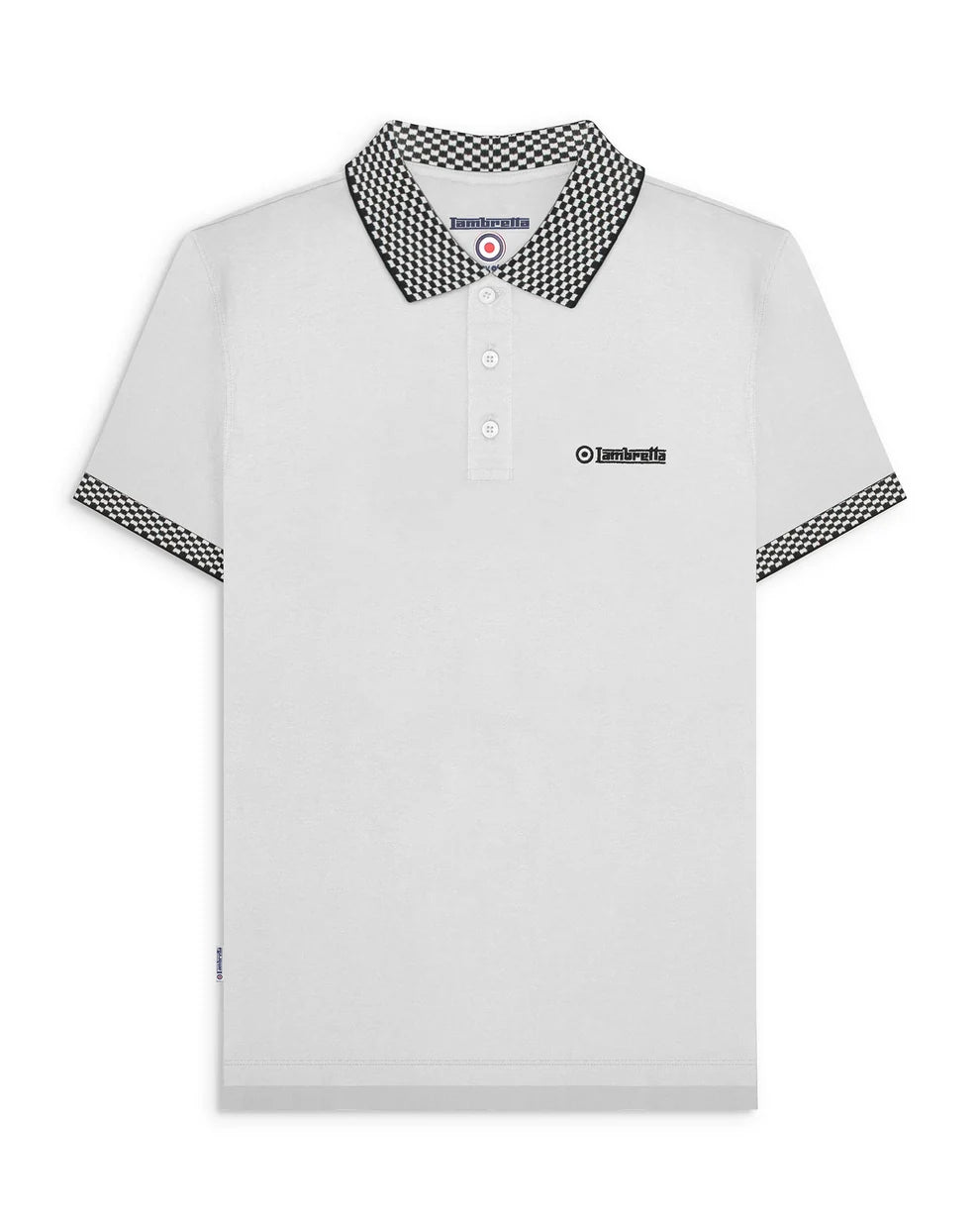Lambretta Two Tone Polo Shirt White