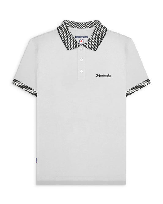 Lambretta Two Tone Polo Shirt White