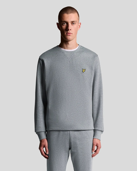 Lyle & Scott Cotton Crew Neck Sweatshirt Mid Grey Marl