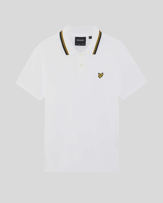 Lyle & Scott Tipped Track Polo Shirt White