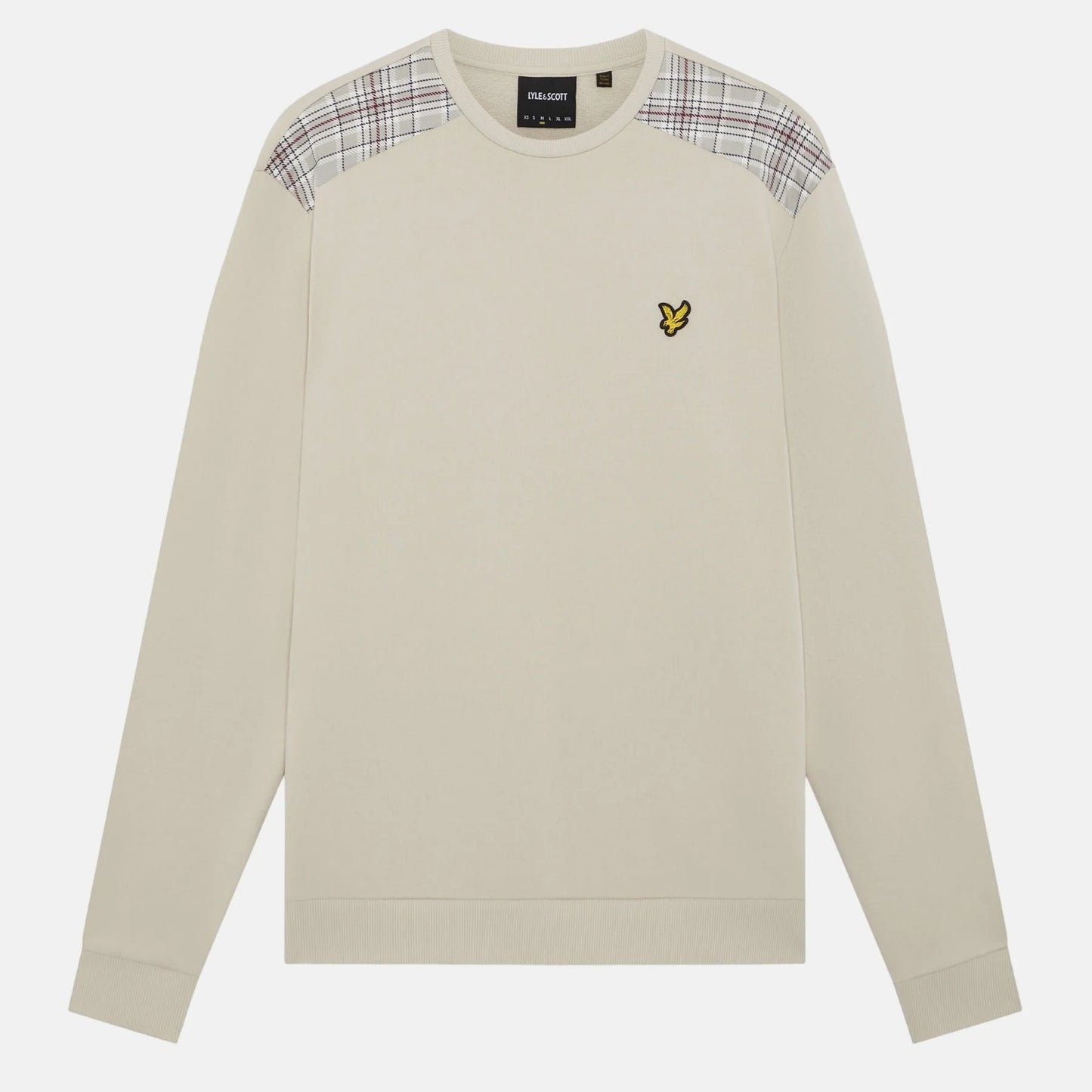 Lyle & Scott Check Panelled Crewneck Sweatshirt Cove