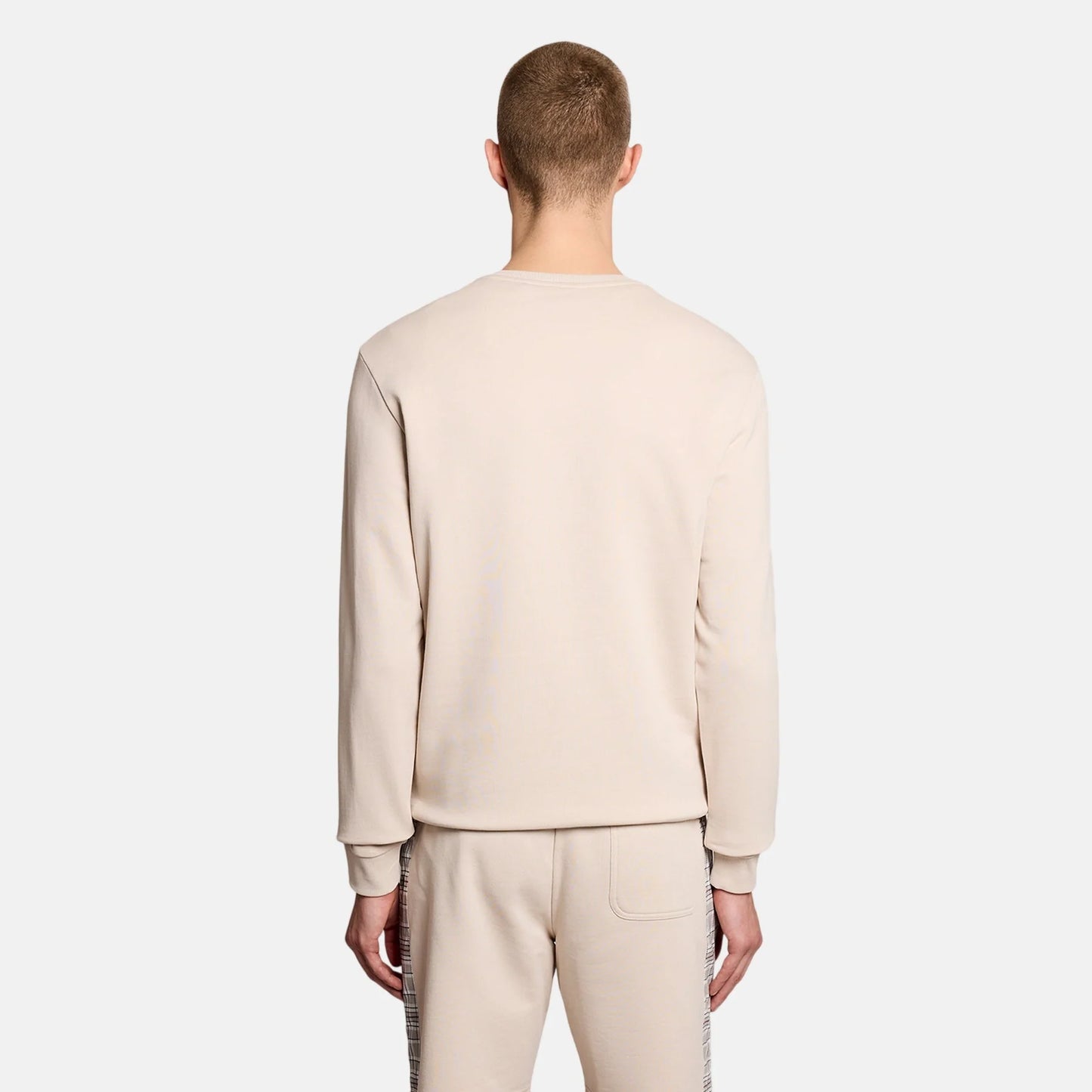 Lyle & Scott Check Panelled Crewneck Sweatshirt Cove