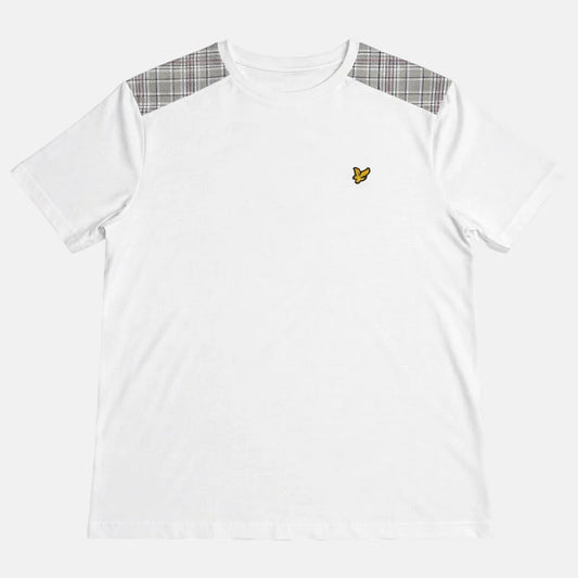 Lyle & Scott Check Panelled T-Shirt White