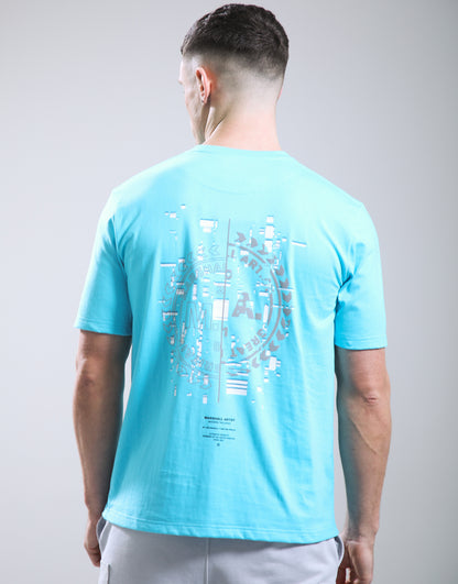 Marshall Artist Glitch Theory T-Shirt Cyan