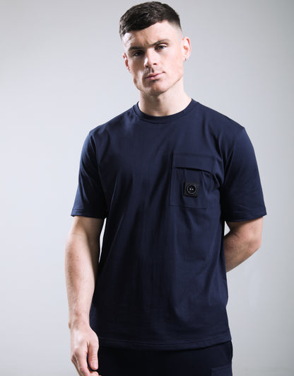 Marshall Artist Kyoto Pocket T-Shirt Navy