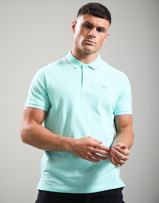 Marshall Artist Tipped Polo Shirt Mint