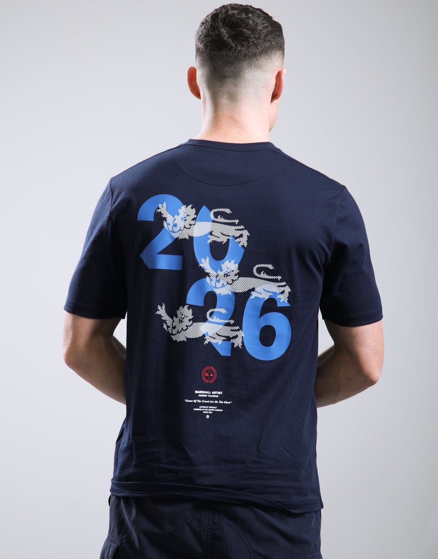Marshall Artist World In Motion T-Shirt Navy