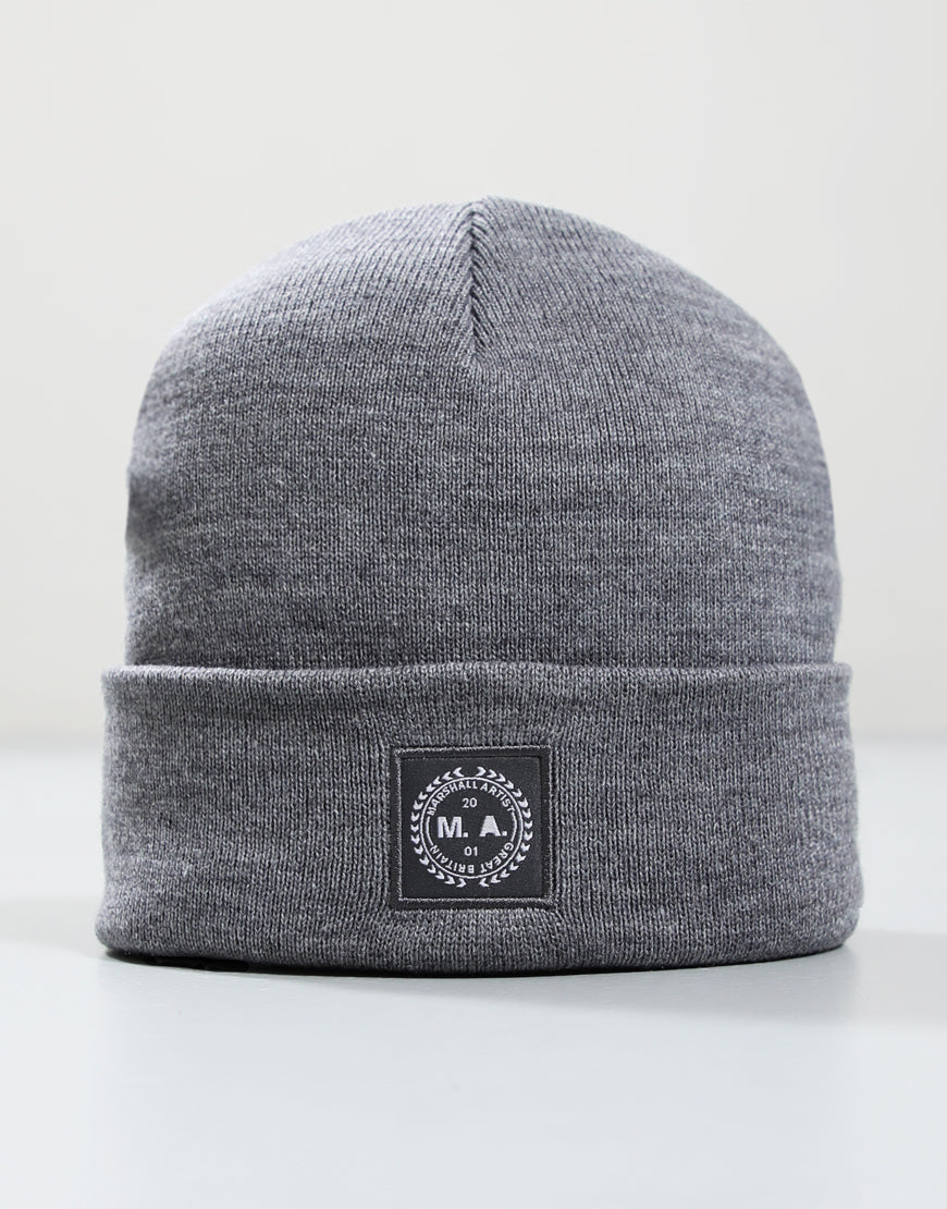 Marshall Artist Woven Badge Knit Beanie Grey