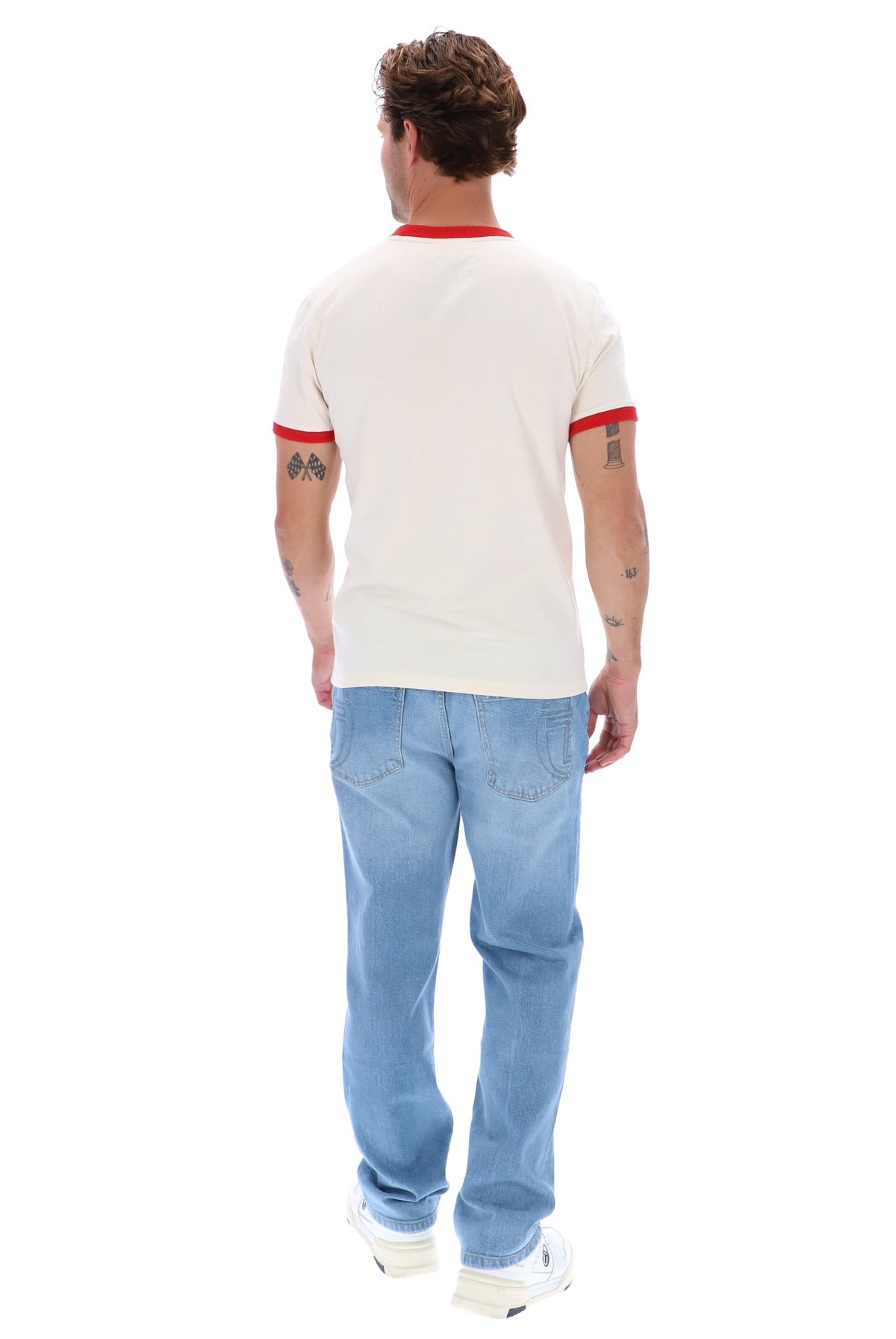 Sergio Tacchini Master T-Shirt Gardenia/Dark Olive/Adrenaline Rush