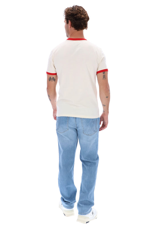 Sergio Tacchini Master T-Shirt Gardenia/Dark Olive/Adrenaline Rush