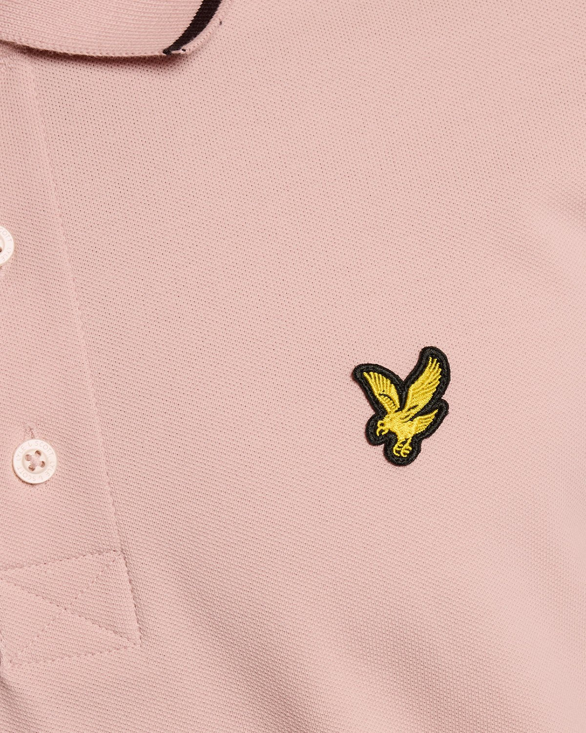 Lyle & Scott Tipped Polo Shirt Pink Grapefruit/Dark Navy