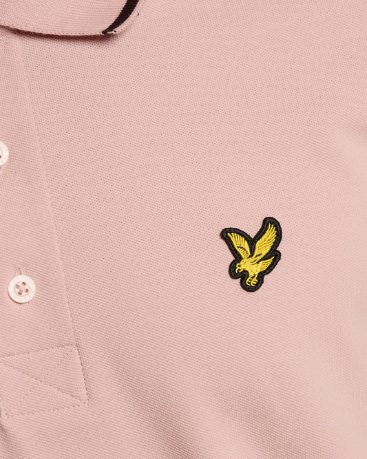 Lyle & Scott Tipped Polo Shirt Pink Grapefruit/Dark Navy