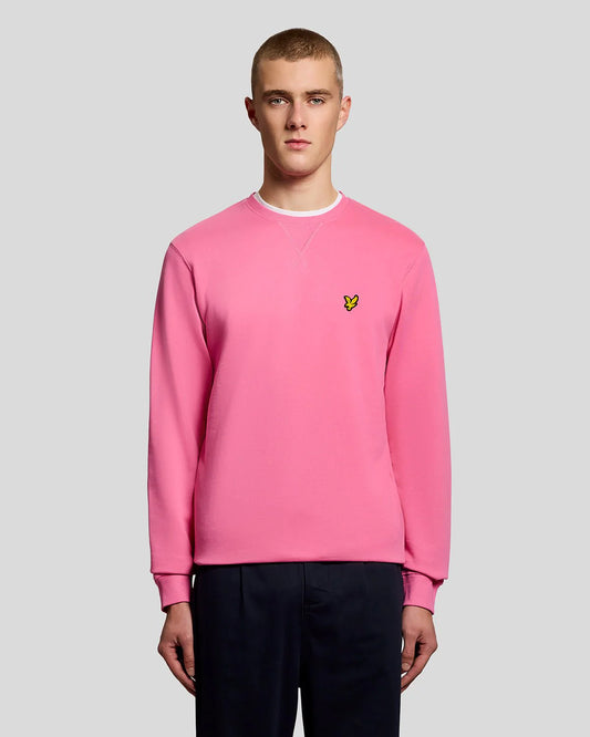 Lyle & Scott Cotton Crew Neck Sweatshirt Hot Pink