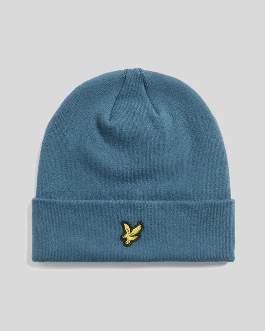 Lyle & Scott Merino Wool Blend Beanie Deep Water