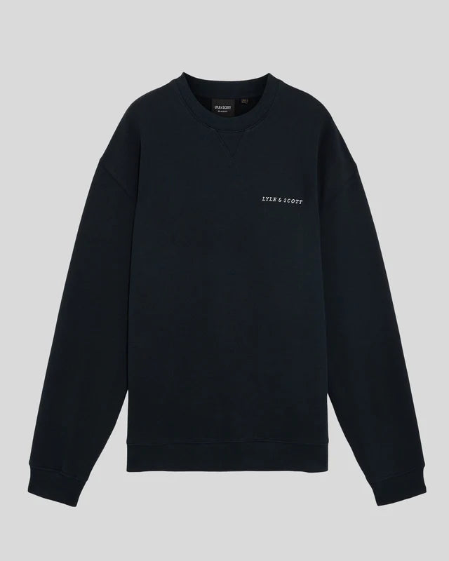Lyle & Scott Script Brushback Sweatshirt Dark Navy