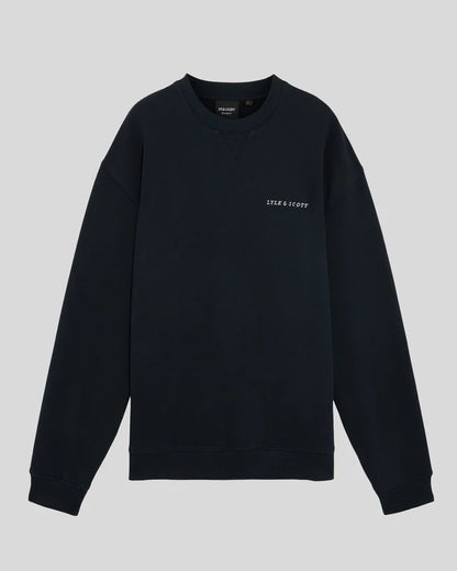 Lyle & Scott Script Brushback Sweatshirt Dark Navy