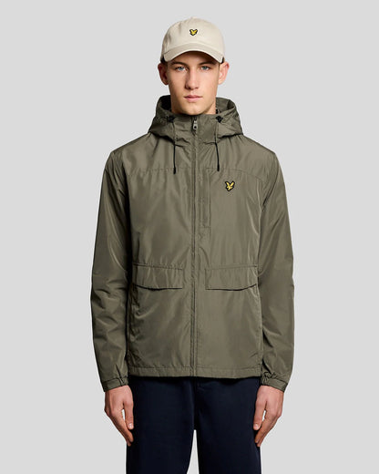Lyle & Scott Lightweight Hooded Jacket Khaki Ash