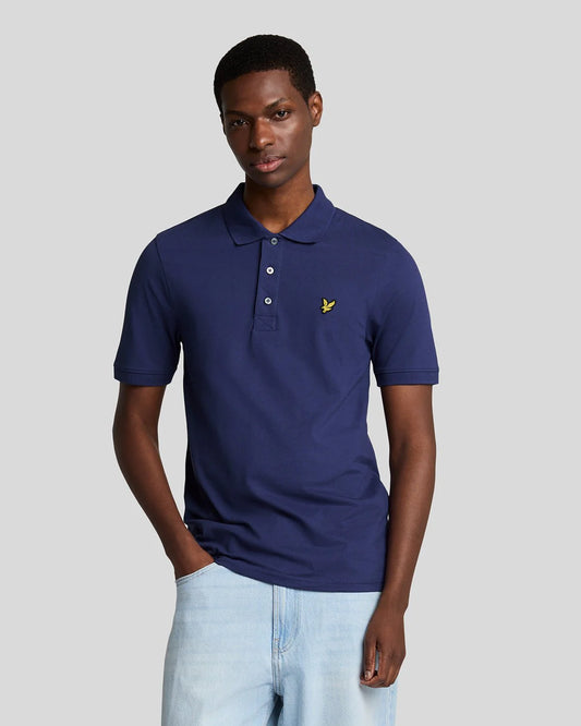 Lyle & Scott Plain Polo Shirt Deep Indigo
