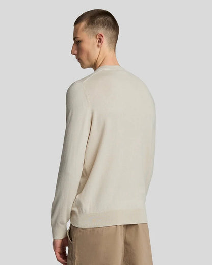 Lyle & Scott Cotton Merino Crew Neck Jumper Cove