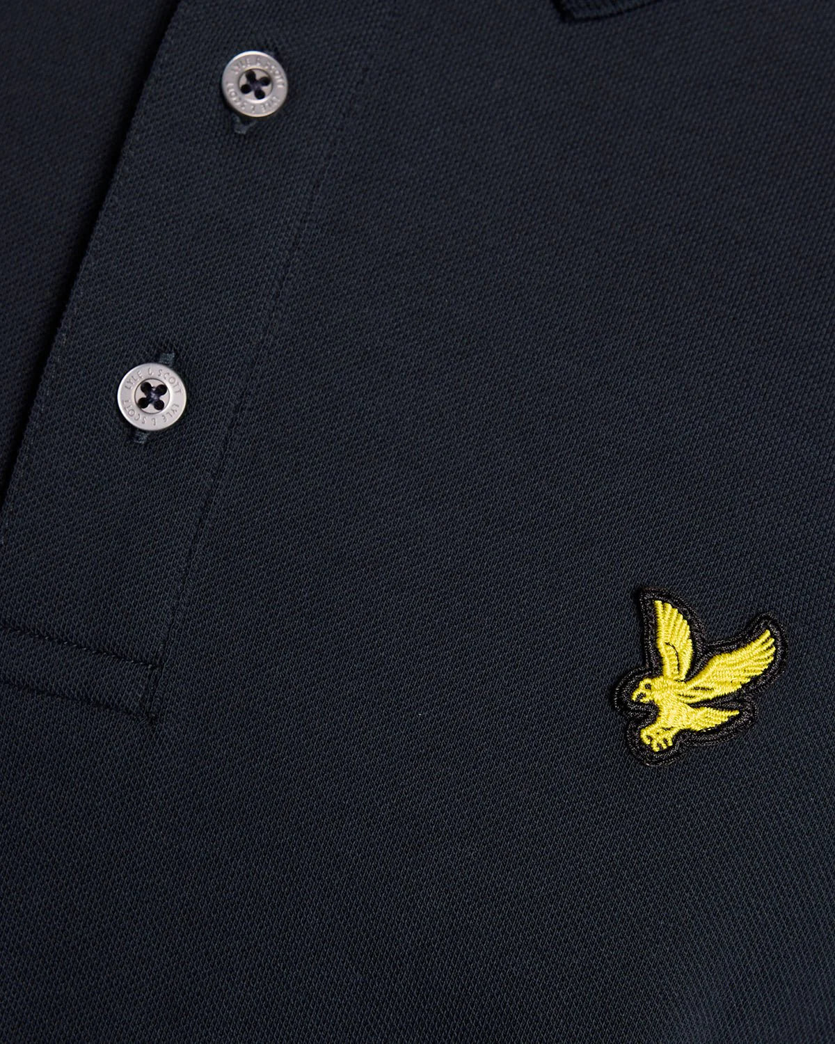 Lyle & Scott Fine Cotton Tipped Polo Shirt Dark Navy/Chalk Blue