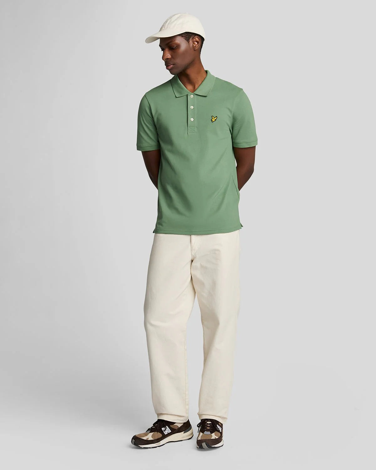Lyle & Scott Plain Polo Shirt Smoke Green