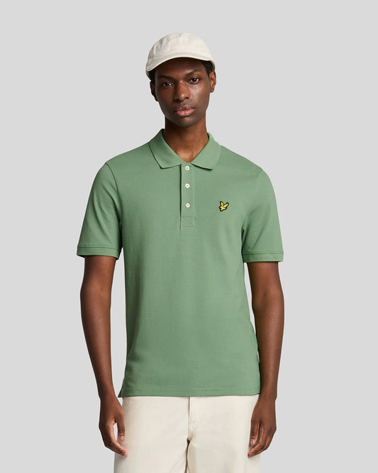 Lyle & Scott Plain Polo Shirt Smoke Green