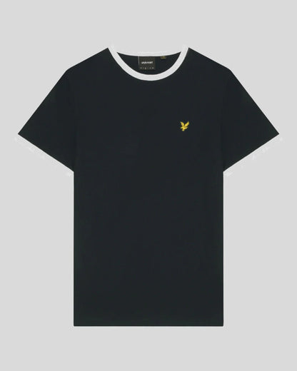 Lyle & Scott Ringer Cotton Crew Neck T-Shirt Dark Navy/White