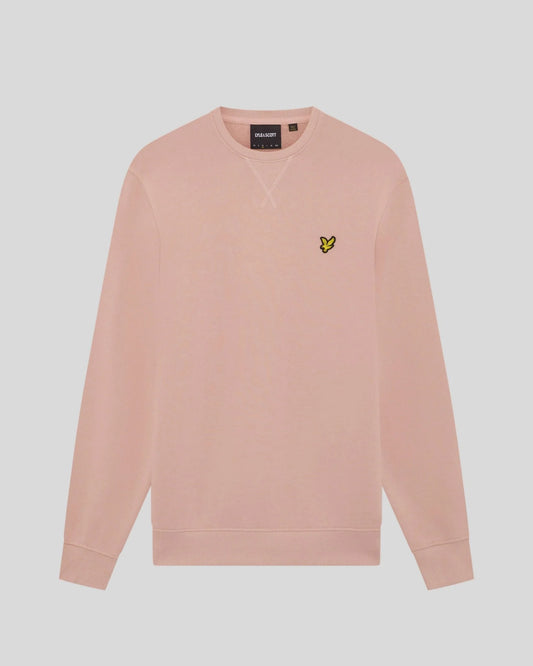 Lyle & Scott Cotton Crew Neck Sweatshirt Pink Grapefruit