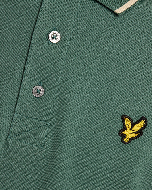 Lyle & Scott Tipped Polo Shirt Everglade/Wheat