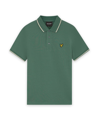Lyle & Scott Tipped Polo Shirt Everglade/Wheat