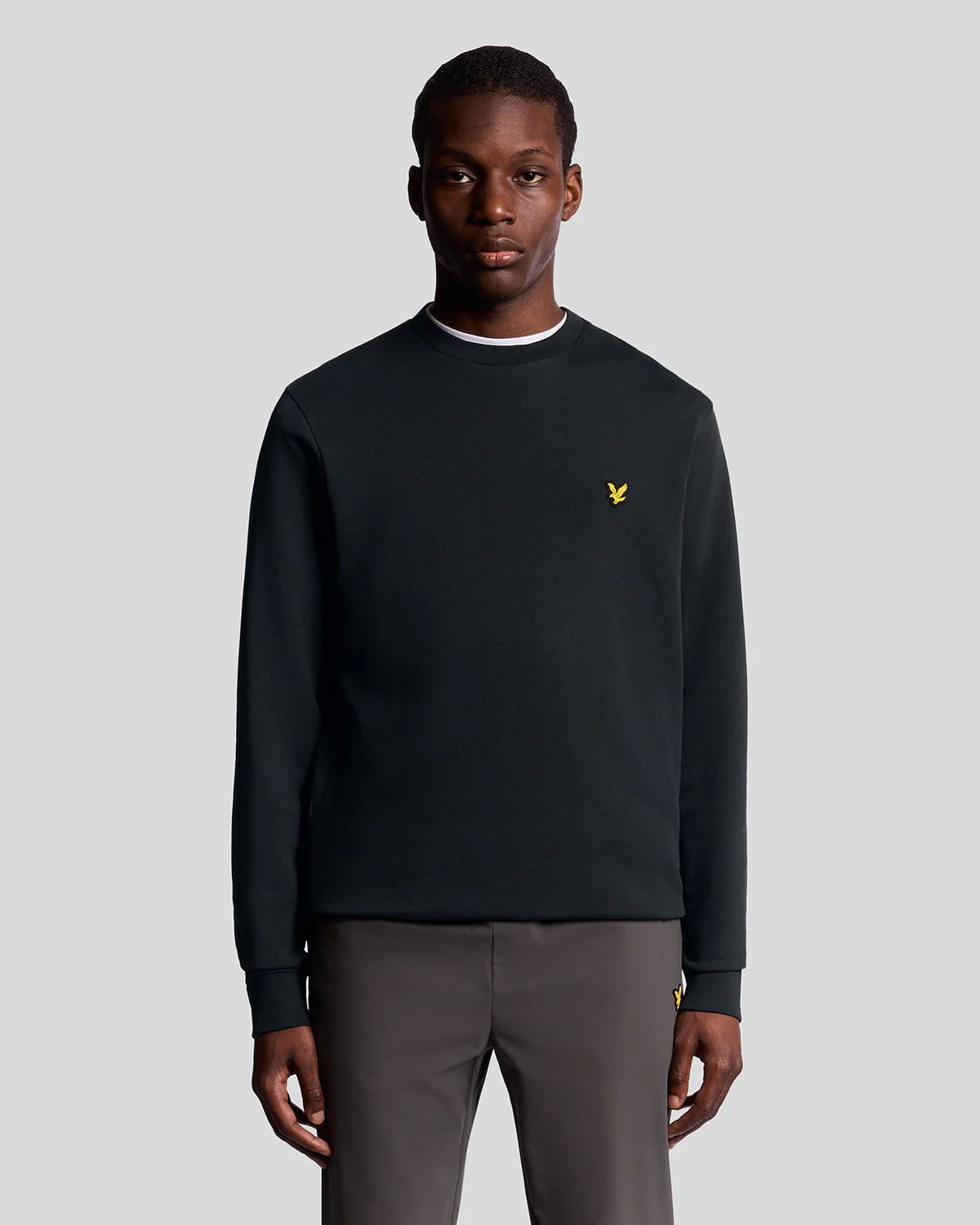 Lyle & Scott Geometric Globe Graphic Crew Neck Sweatshirt Dark Navy