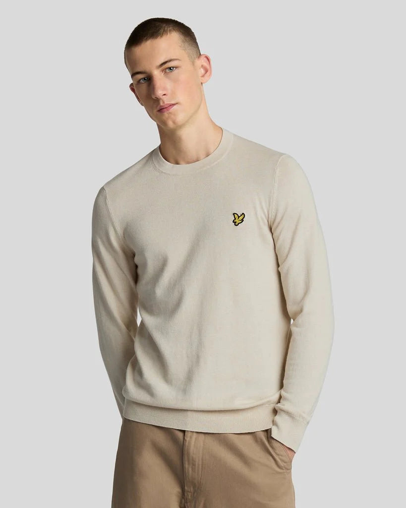 Lyle & Scott Cotton Merino Crew Neck Jumper Cove