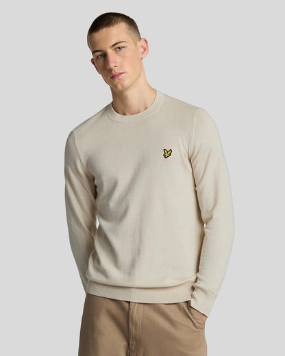 Lyle & Scott Cotton Merino Crew Neck Jumper Cove